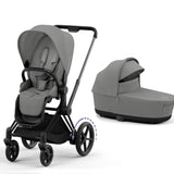 CYBEX e-Priam Pushchair with Lux Carrycot - Matte Black chassis