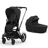 CYBEX e-Priam Pushchair with Lux Carrycot - Matte Black chassis