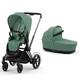 CYBEX e-Priam Pushchair with Lux Carrycot - Matte Black chassis